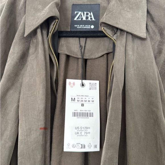Zara PUFFED BOMBER JACKET ZW COLLECTION - Picture 9 of 9